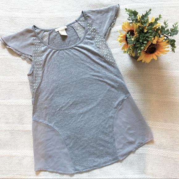 MM COUTURE GRAY BLOUSE‎ | SZ L - Picture 1 of 3